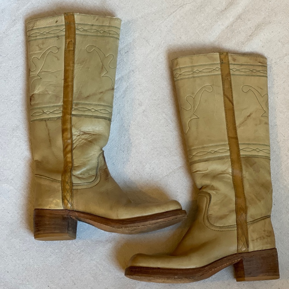 Rare Vintage Frye Campus Boot Tan Size 7.5